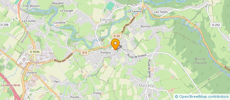 localisation de l'entreprise SUGEO  FILLINGES