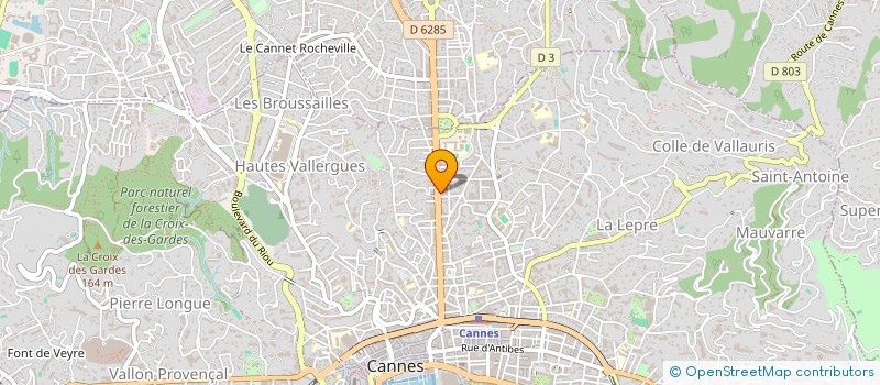 localisation de l'entreprise SUISSCOURTAGE à CANNES