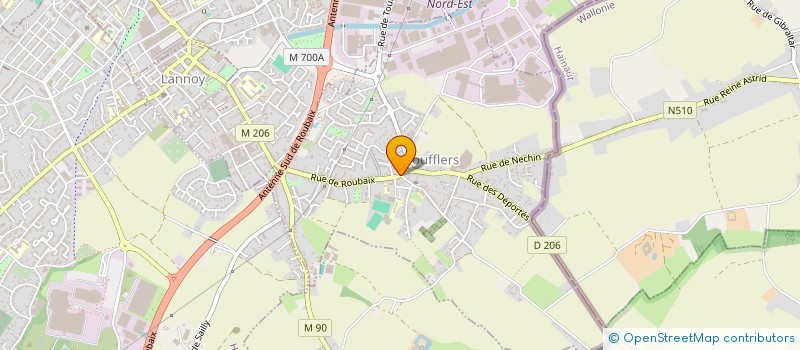 localisation de l'entreprise SUITEX à TOUFFLERS