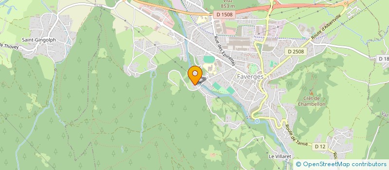 localisation de l'entreprise SULLIVAN POSE DE CUISINE  FAVERGES-SEYTHENEX