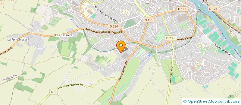 localisation de l'entreprise SUMLAC à AUXERRE