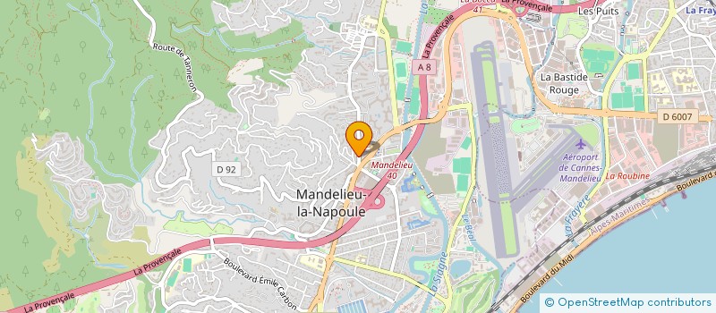 localisation de l'entreprise SUN AZUR RENOVATION à MANDELIEU-LA-NAPOULE