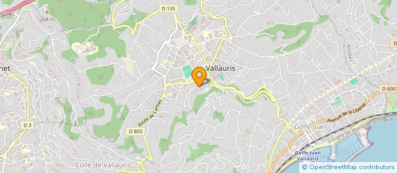 localisation de l'entreprise SUN BATI  VALLAURIS