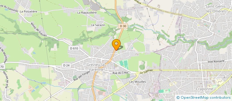 localisation de l'entreprise SUN CHAUFFAGE  GREZIEU-LA-VARENNE