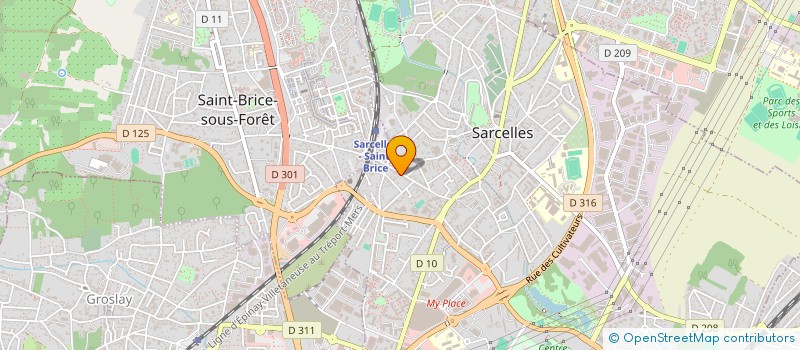 localisation de l'entreprise SUN CHIC  SARCELLES