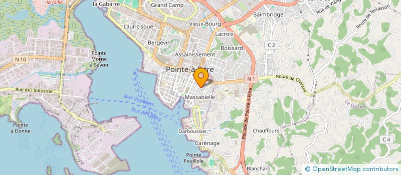 localisation de l'entreprise SUN CONNECT à POINTE A PITRE