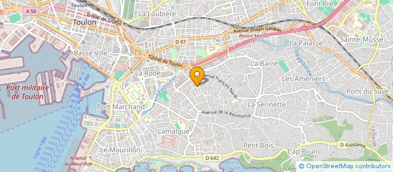 localisation de l'entreprise SUN FOOD à TOULON