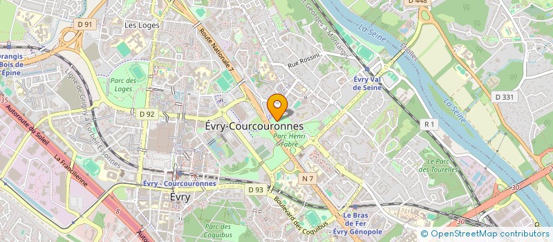 localisation de l'entreprise SUN IMAGES à EVRY-COURCOURONNES