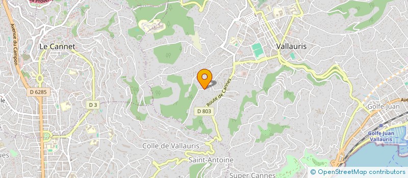 localisation de l'entreprise SUN INVEST à VALLAURIS