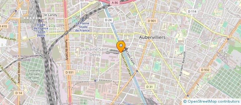 localisation de l'entreprise SUN LIGHT à AUBERVILLIERS