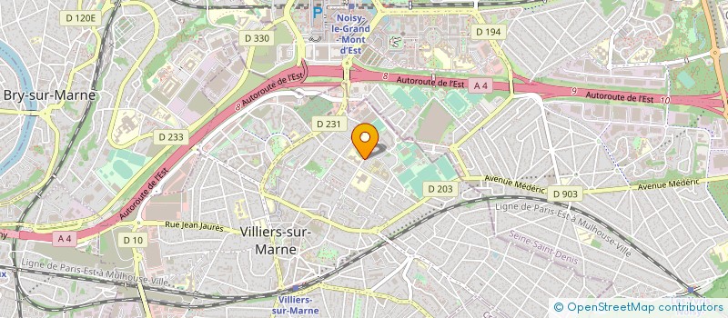 localisation de l'entreprise SUN LOGICIELS SA à VILLIERS-SUR-MARNE