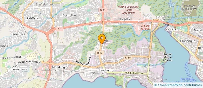 localisation de l'entreprise SUN RENT  BAIE-MAHAULT