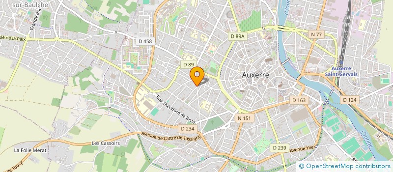 localisation de l'entreprise SUN ROCKIN BOURGOGNE  AUXERRE