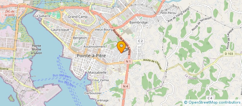 localisation de l'entreprise SUN RYTHMIQUE  LES ABYMES