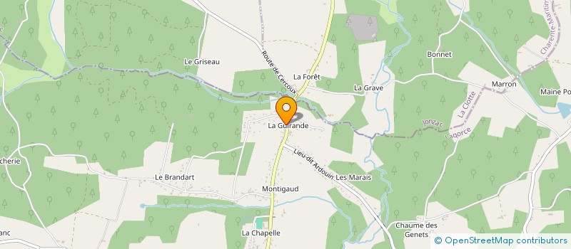 localisation de l'entreprise SUNCIEL ENTRAIDE ET SOLIDARITE à LAGORCE