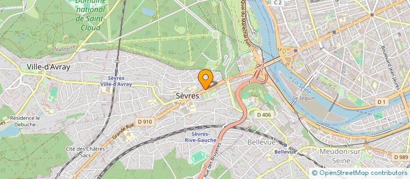 localisation de l'entreprise SUNDATA à SEVRES