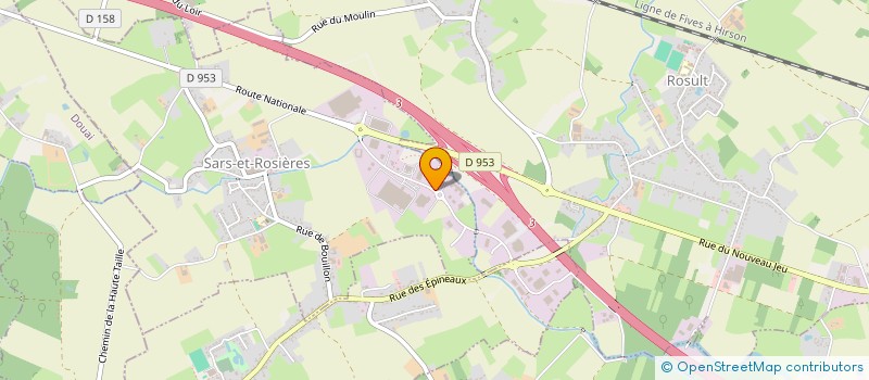 localisation de l'entreprise SUNDIS PRODUCTION à SARS-ET-ROSIERES