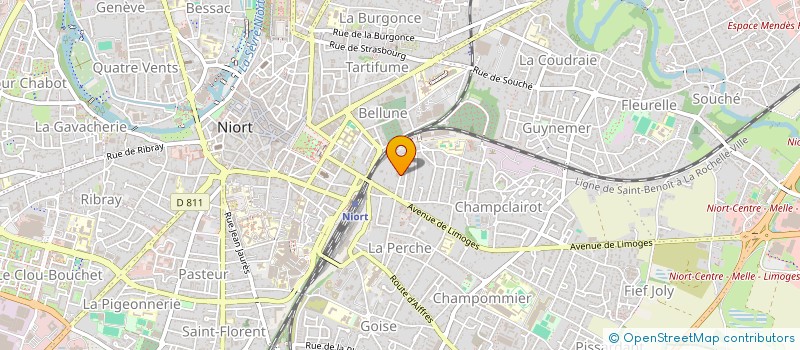 localisation de l'entreprise SUNEA-LASER à NIORT