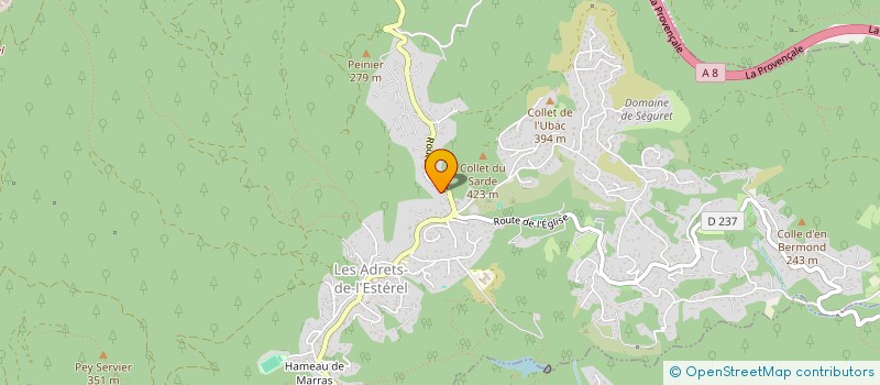 localisation de l'entreprise SUNELYS  LES ADRETS-DE-L'ESTEREL