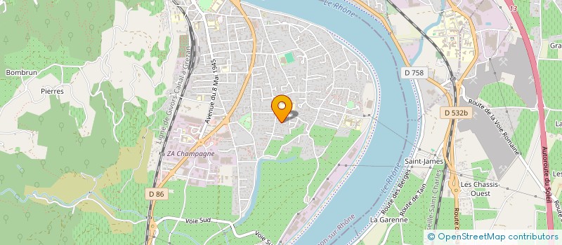 localisation de l'entreprise SUNEOL ENERGY à TOURNON-SUR-RHONE