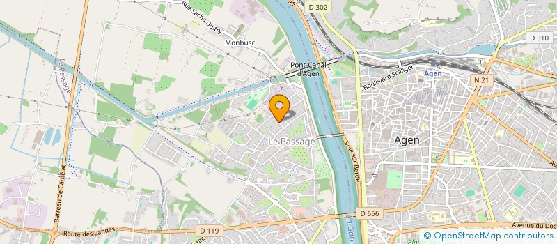 localisation de l'entreprise SUNGLAS  LE PASSAGE