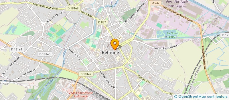 localisation de l'entreprise SUNJOVAN à BETHUNE