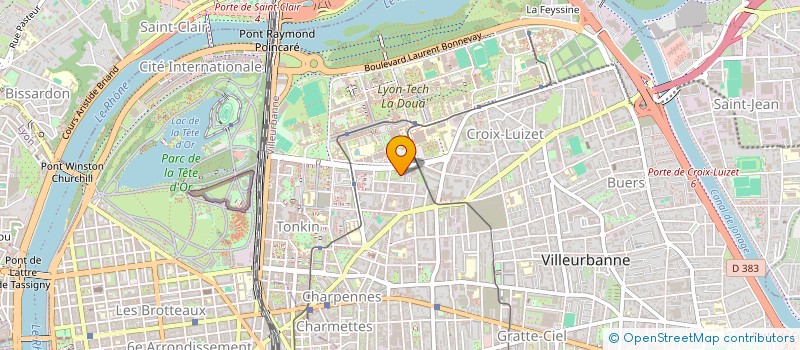 localisation de l'entreprise SUNLIGHT  VILLEURBANNE