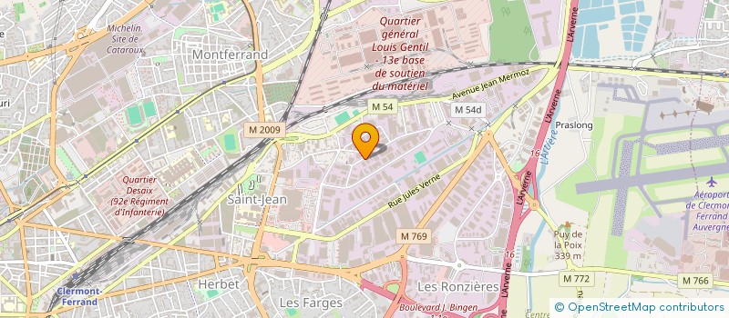 localisation de l'entreprise SUNNOVA  CLERMONT-FERRAND