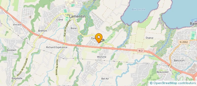 localisation de l'entreprise SUNPROD K'RAIB  BAIE MAHAULT