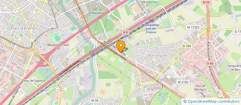 localisation de l'entreprise SUNSHINE à LATTES