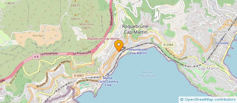 localisation de l'entreprise SUNSHINE à ROQUEBRUNE-CAP-MARTIN