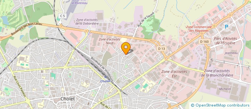 localisation de l'entreprise SUNSHINE à CHOLET
