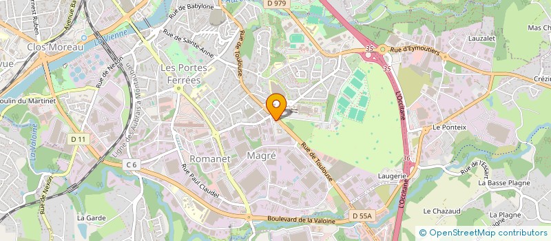 localisation de l'entreprise SUNSPLASH à LIMOGES