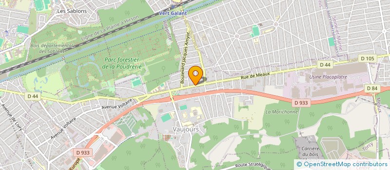 localisation de l'entreprise SUNTORINI à VAUJOURS