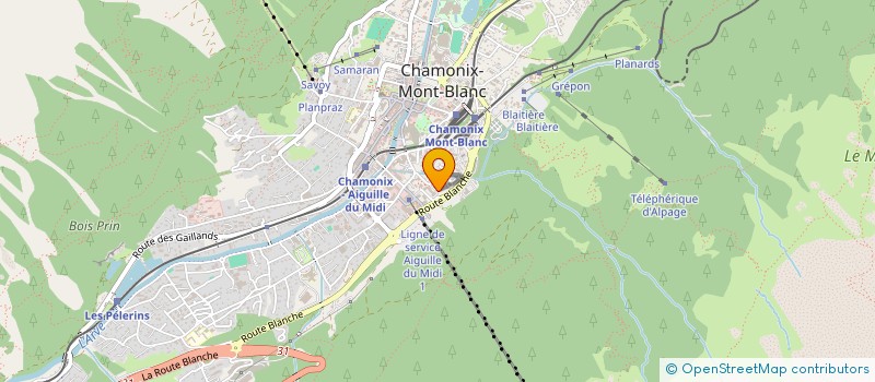 localisation de l'entreprise SUNTRAL MUSIC  CHAMONIX-MONT-BLANC