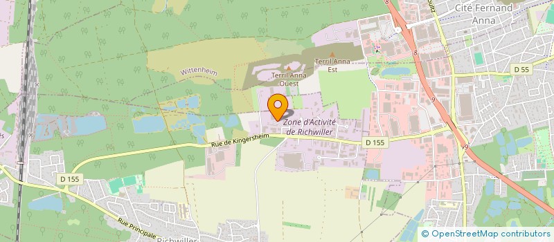 localisation de l'entreprise SUNWATT RICHWILLER  RICHWILLER