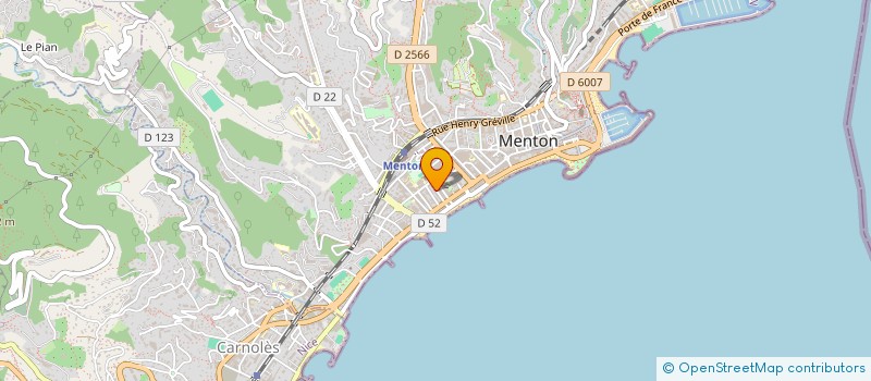localisation de l'entreprise SUP BENNETT à MENTON