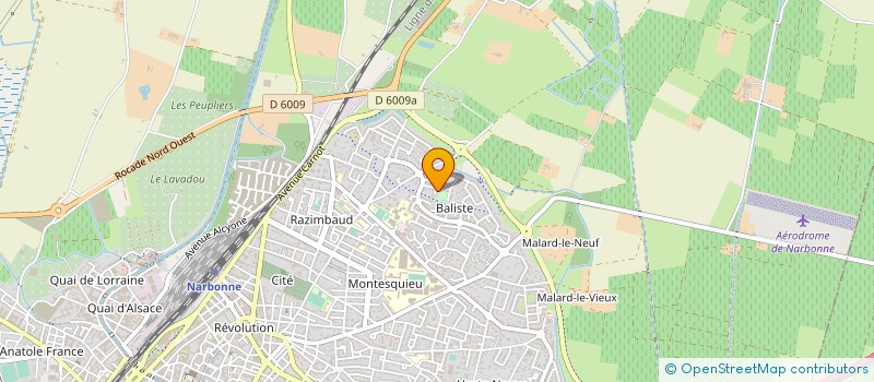 localisation de l'entreprise SUP. DE CO  NARBONNE