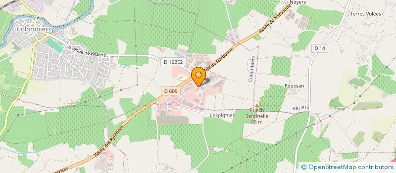 localisation de l'entreprise SUP DECOR à COLOMBIERS