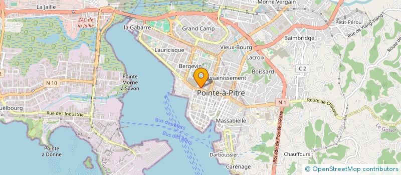 localisation de l'entreprise SUP. FORMATIONS à POINTE A PITRE