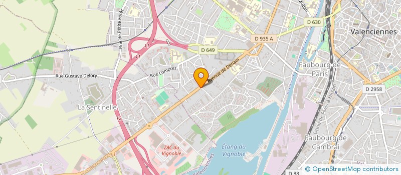 localisation de l'entreprise SUP INTERIM 20 à VALENCIENNES