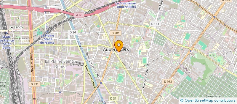 localisation de l'entreprise SUPER CONSTRUCTION à AUBERVILLIERS