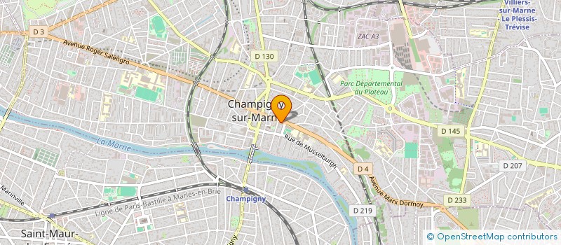 localisation de l'entreprise SUPER ELECTRICITE à CHAMPIGNY-SUR-MARNE