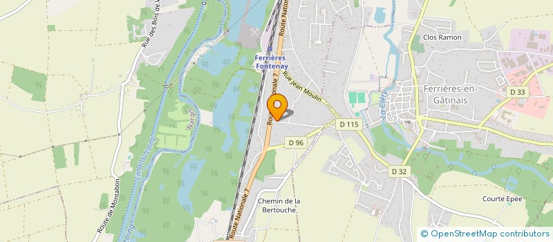 localisation de l'entreprise SUPER FLORE SARL A BERTHIER à FONTENAY-SUR-LOING