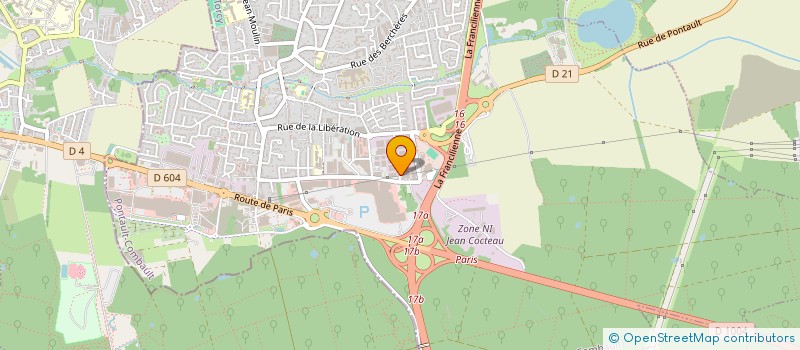 localisation de l'entreprise SUPER HALLES DE PONTAULT à PONTAULT-COMBAULT