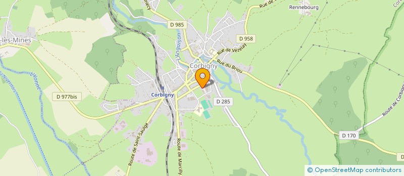 localisation de l'entreprise SUPER MARCHE DES VAUX D YONNE à CORBIGNY