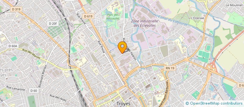 localisation de l'entreprise SUPER MARWA - ASSOCIATION DE LUTTE CONTRE LE NEUROBLASTOME ET LES CANCERS PEDIATRIQUES à TROYES