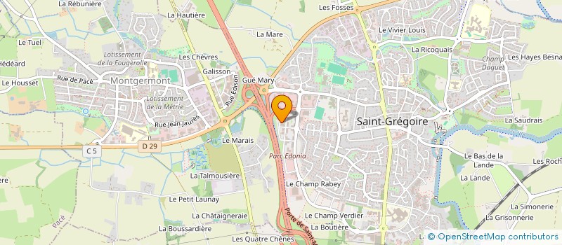 localisation de l'entreprise SUPERBLEU  SAINT-GREGOIRE