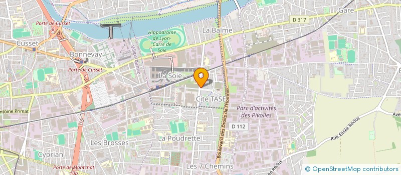 localisation de l'entreprise SUPERETTE DE LA TASE  VAULX-EN-VELIN