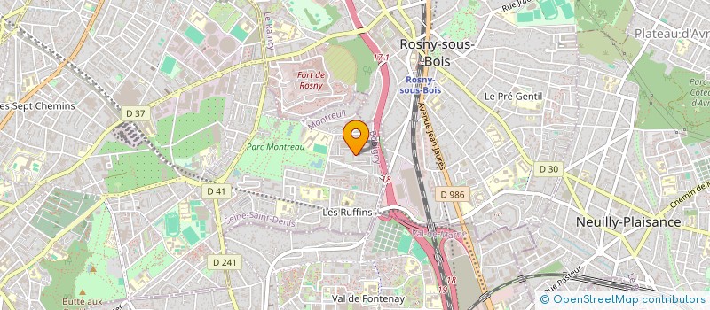 localisation de l'entreprise SUPERETTE DU SOUVENIR à MONTREUIL
